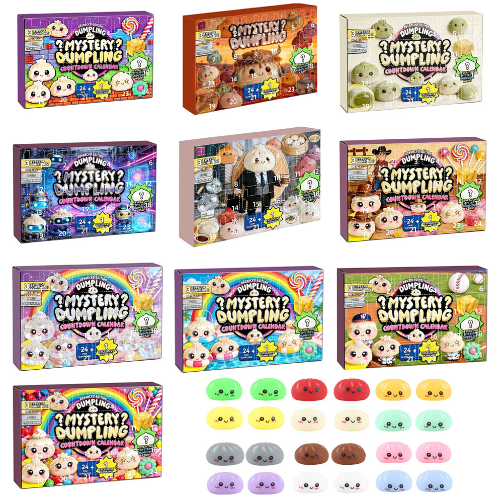 Desk Setup Kids - Surprise Dumpling Blind Box Countdown Calendar