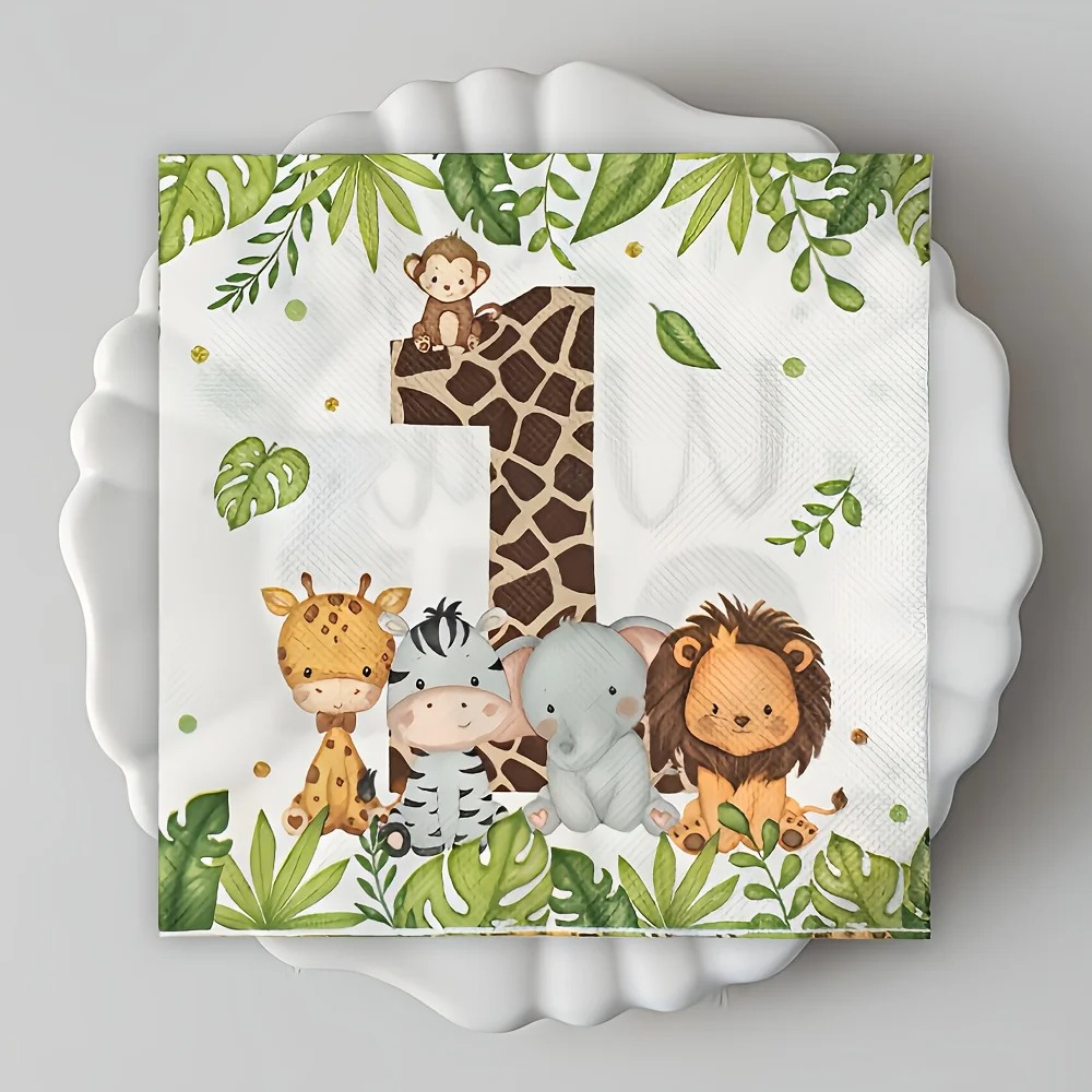 Desk Setup Kids - 20Pcs/Bag Jungle Animal Wild ONE Letter