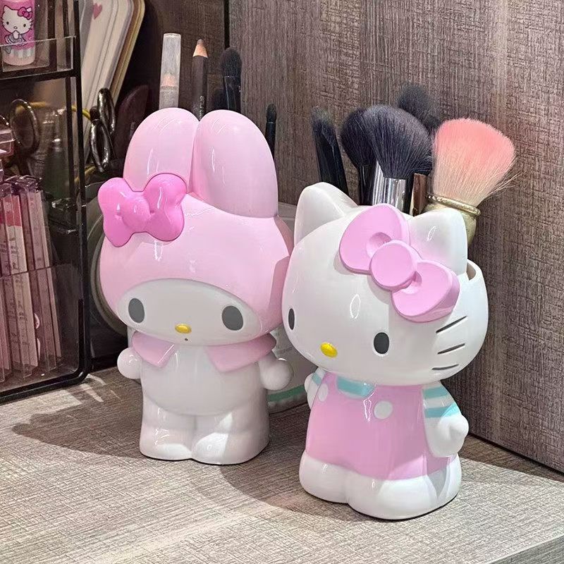 Desk Setup Organization - Anime Hello Kitty Melody Pen Holder