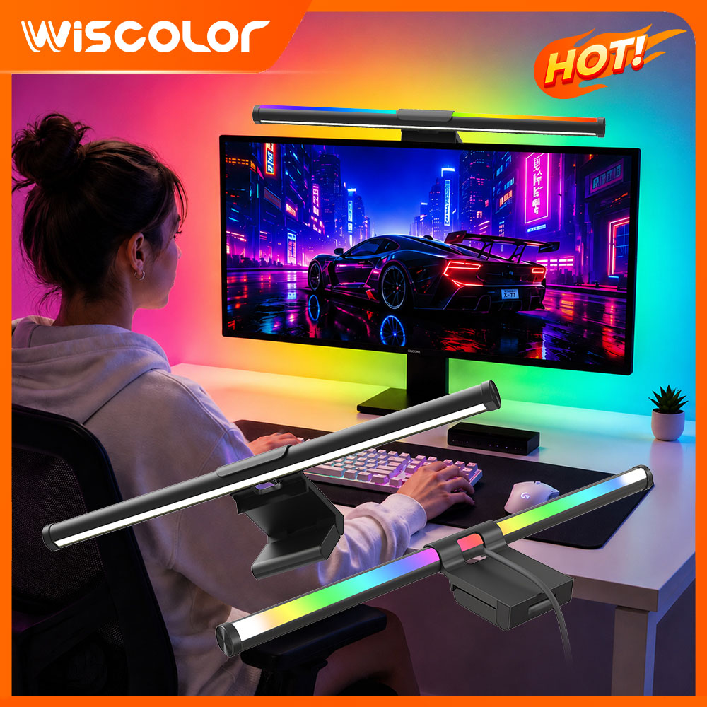 Desk Setup Gaming - Wifi Lightbar Monitor Light Bar Lamp