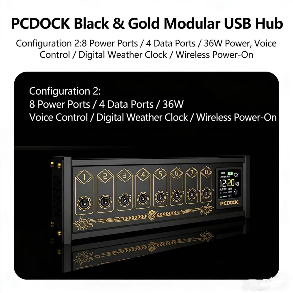 Desk Setup With Laptop - PCDOCK Block USB Desktop Power Strip