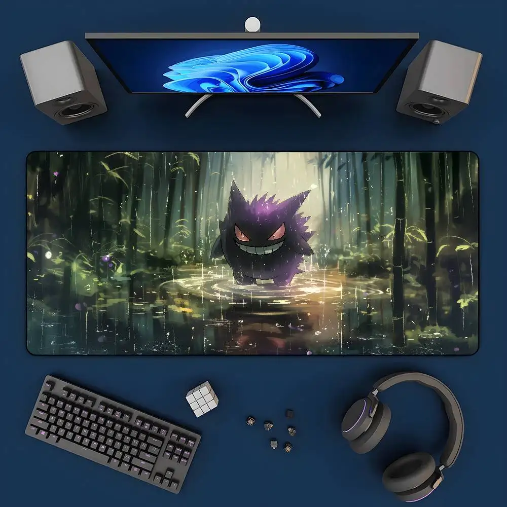 Desk Setup With Laptop - Pokemon Gaming Mouse Pad Large Rubber