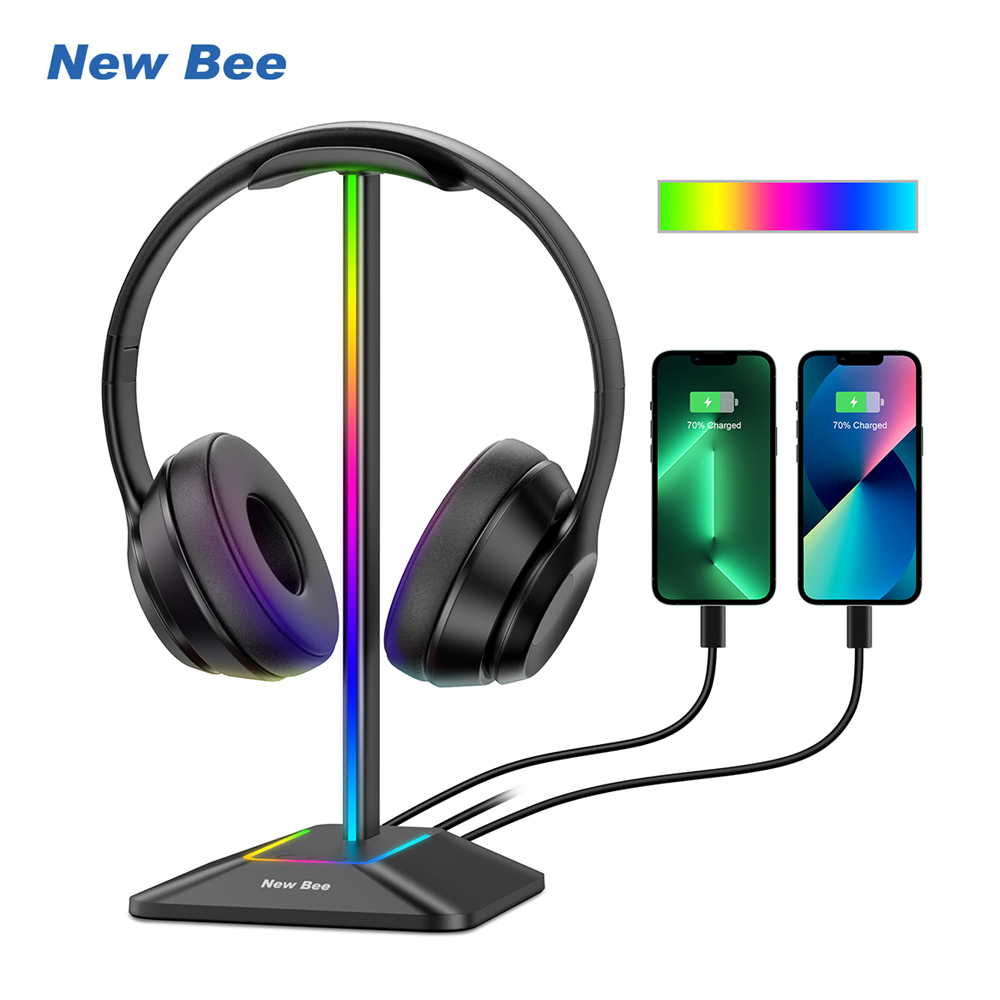 New Bee Z8 RGB Headphones Stan - Desk Setup Gaming recension och pris