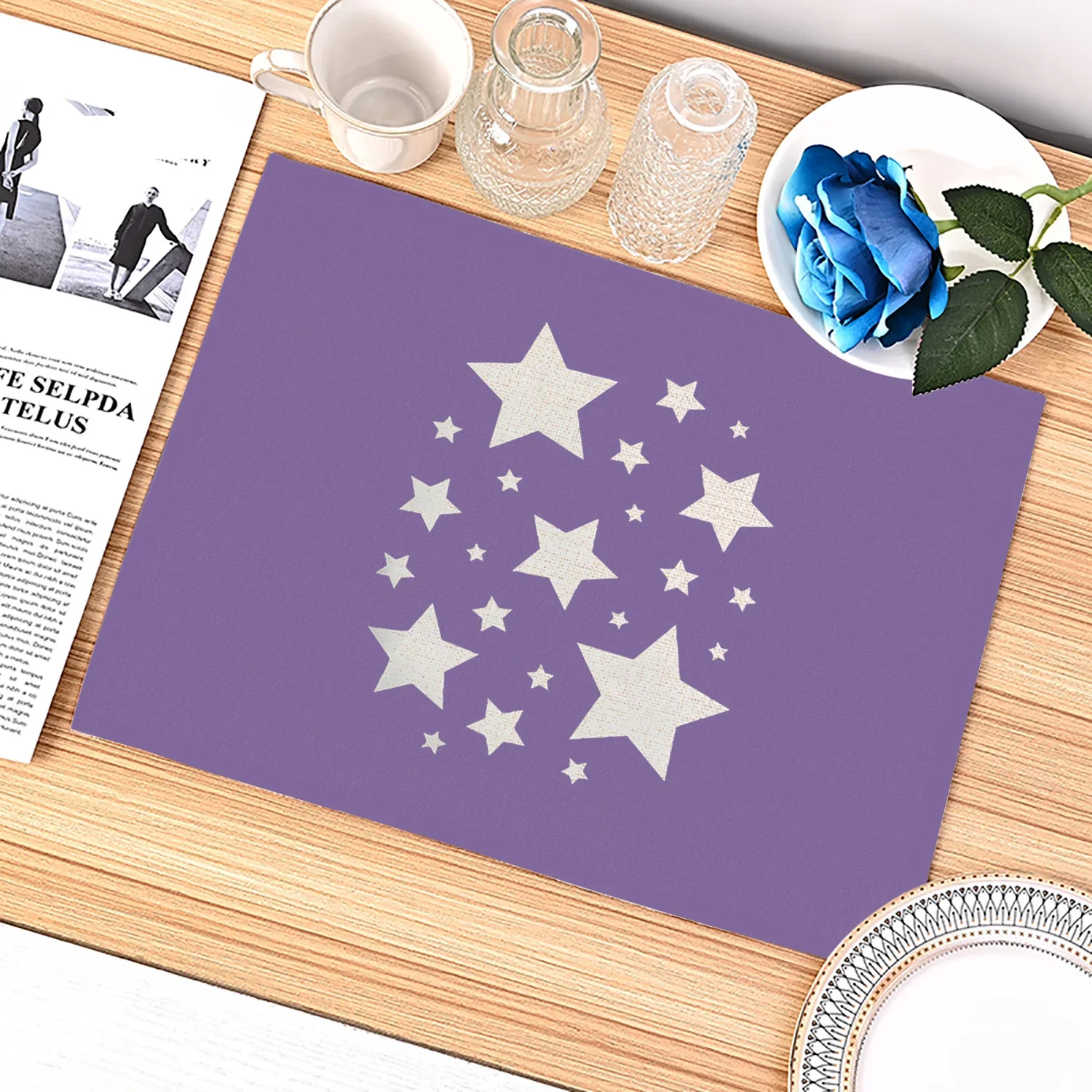 Purple Geometric Pattern Kitch - Desk Setup Modern recension och pris