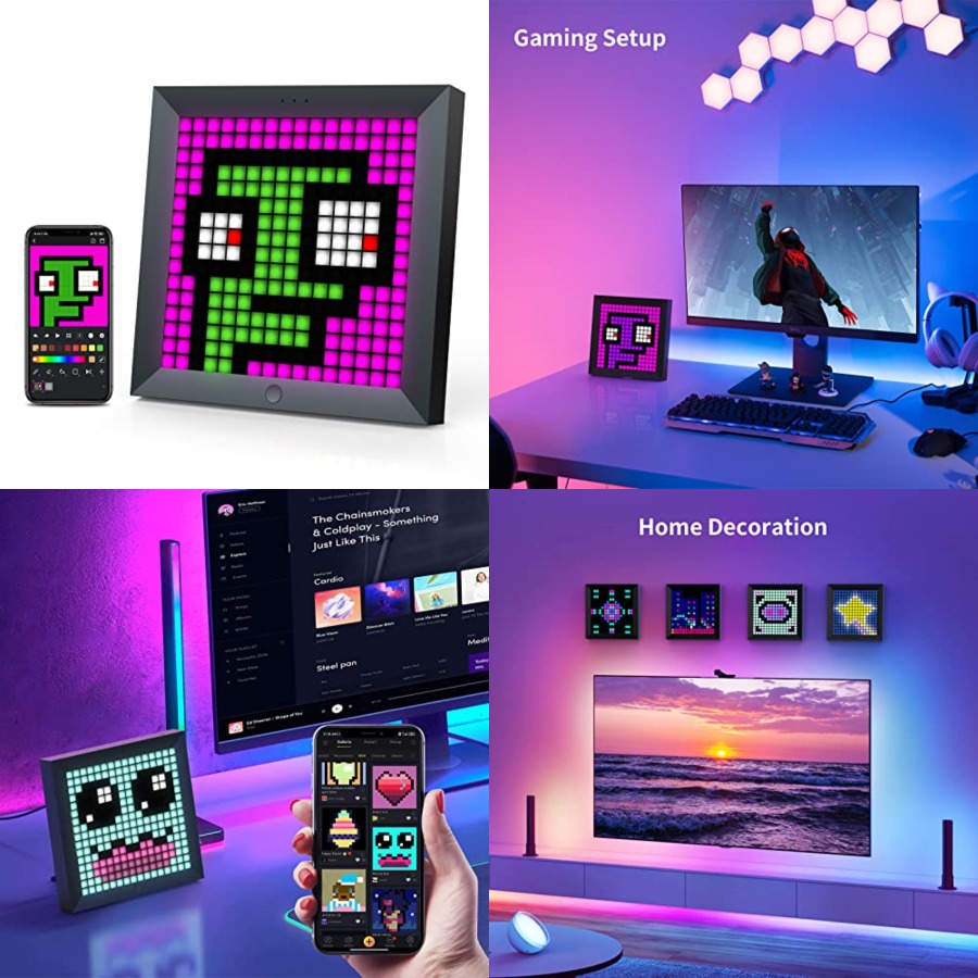 LED Light Pixel Display Panel  - Desk Room Setup recension och pris