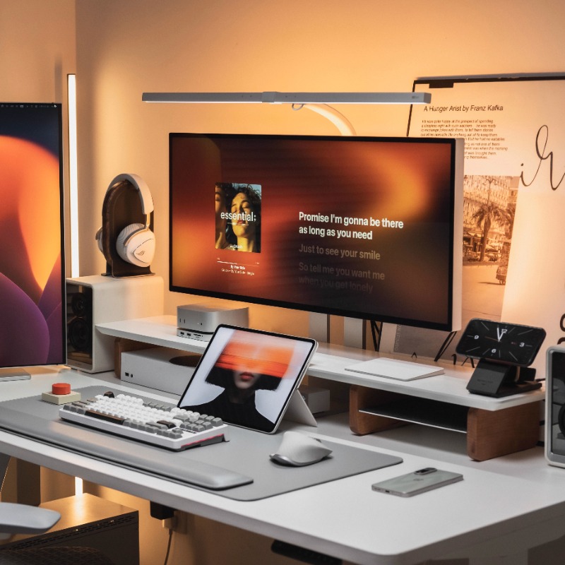Modern Monitor Riser Stand Erg - Desk Setup Monitor And Laptop recension och pris