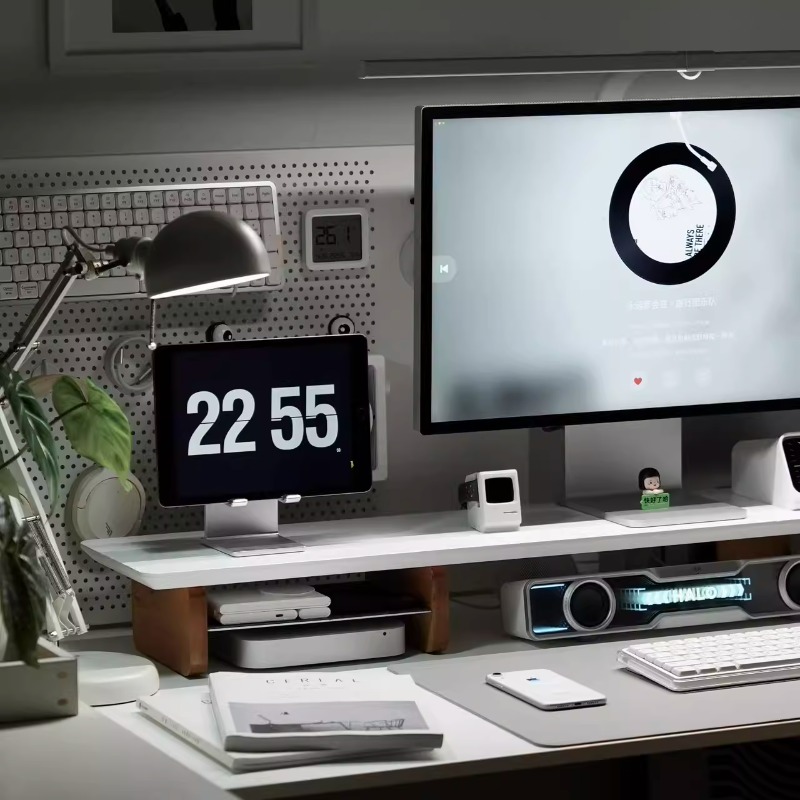 Modern Monitor Riser Stand Erg - Desk Setup Monitor And Laptop recension och pris