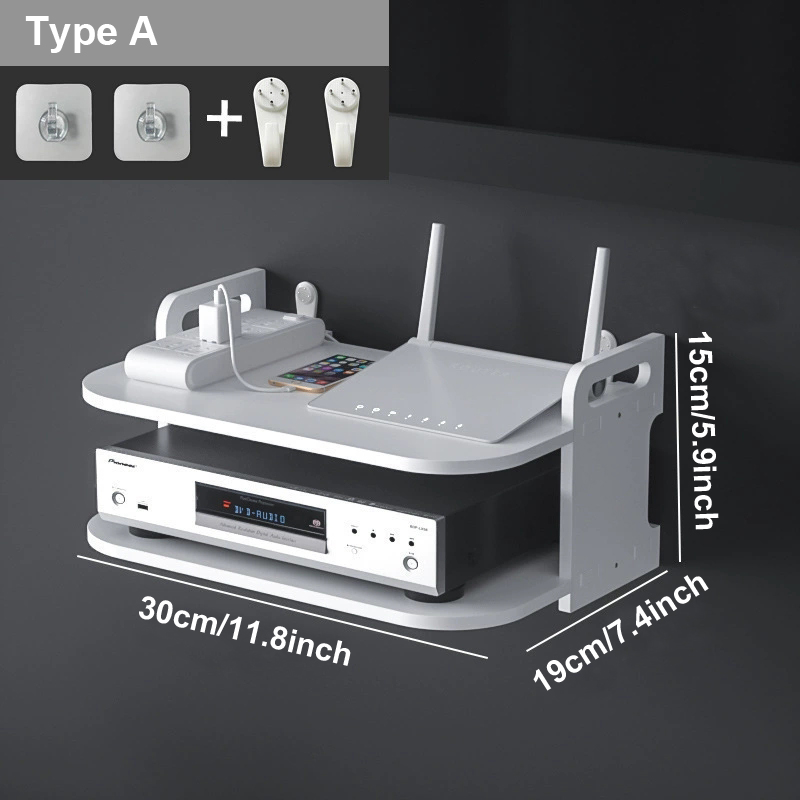 Wall-Mounted Router Cable Orga - Desk Room Setup recension och pris