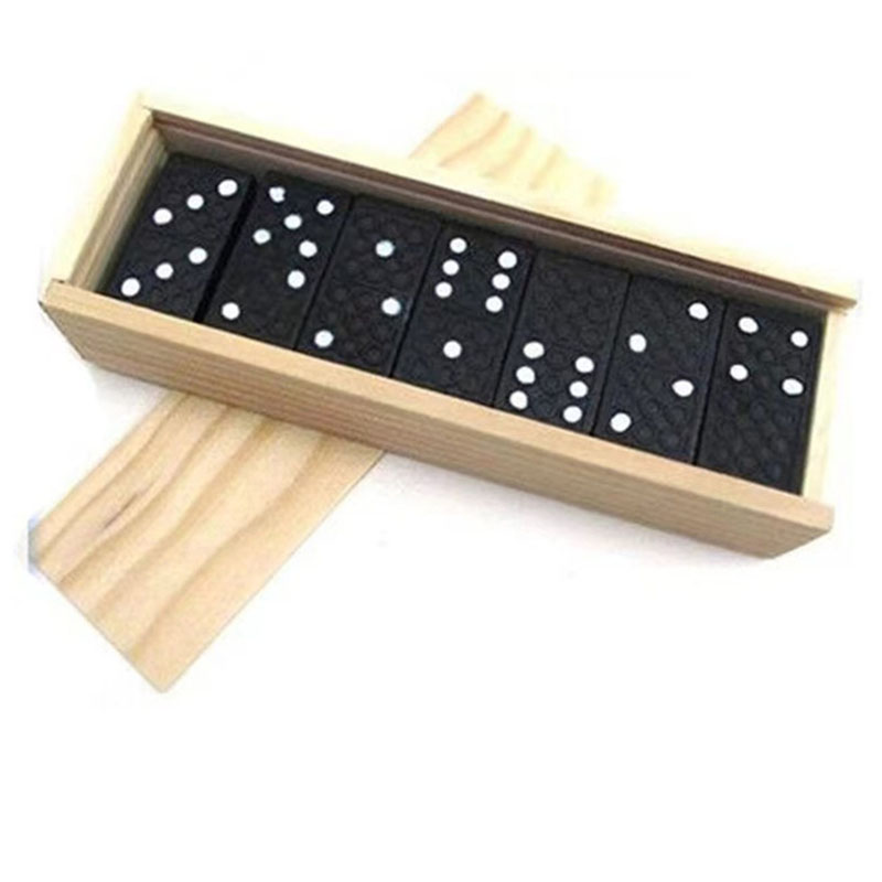 28pcs/Set Wooden Domino Board  - Desk Setup Kids recension och pris