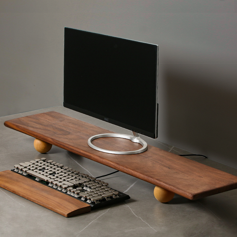 Solid Wood Monitor Riser Lapto - Desk Setup Monitor And Laptop recension och pris