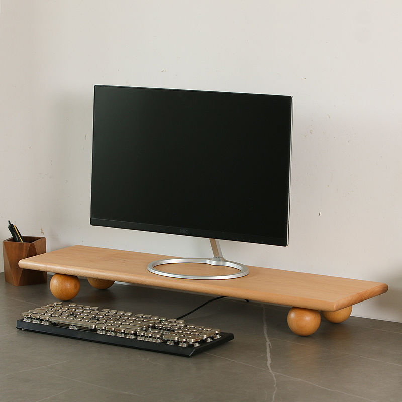 Solid Wood Monitor Riser Lapto - Desk Setup Monitor And Laptop recension och pris