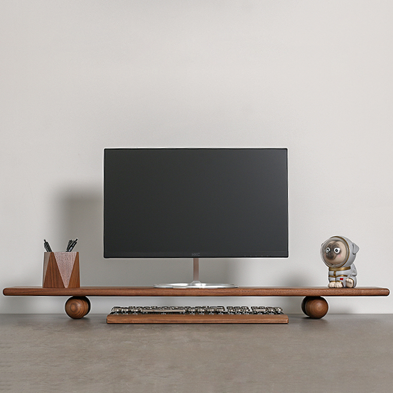 Solid Wood Monitor Riser Lapto - Desk Setup Monitor And Laptop recension och pris