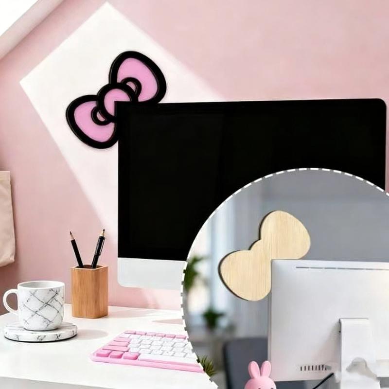 New 1/2Pcs Wooden Bowknot PC A - Desk Setup Gaming recension och pris