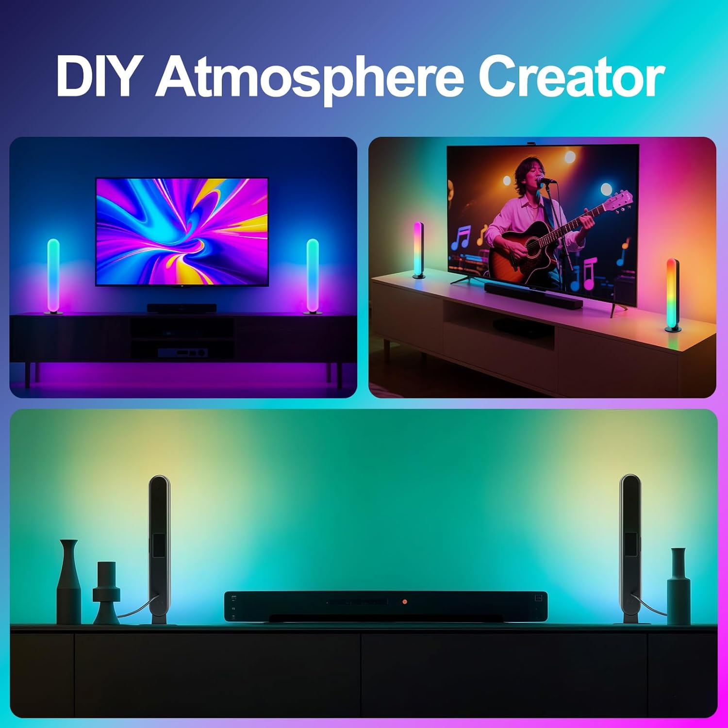Plastic RGB LED Light Bar Musi - Ambient Light Bar Usb recension och pris
