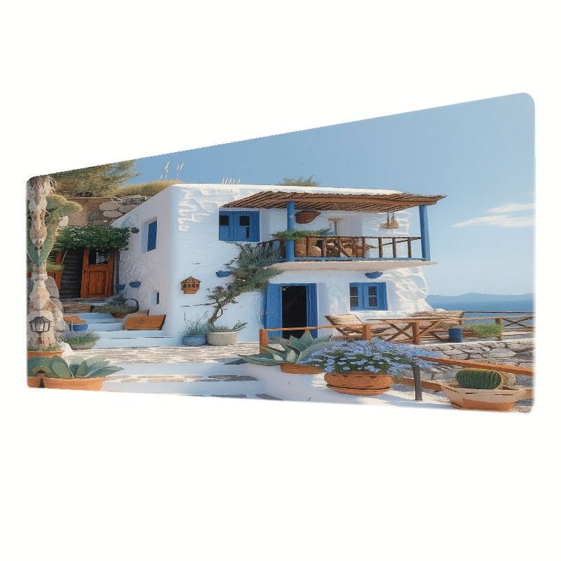 Brand Mediterranean Mouse Pad  - Desk Setup With Plants recension och pris
