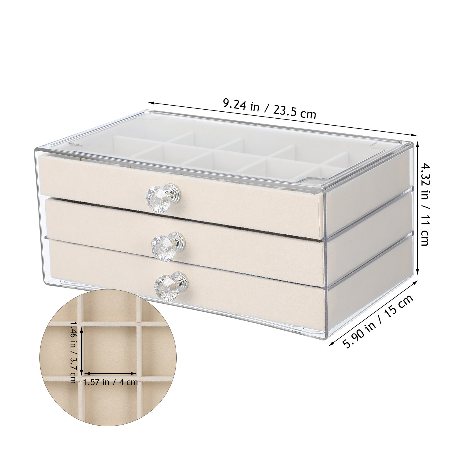 45 Section Jewelry Organizer B - Jewelry Desk Setup recension och pris