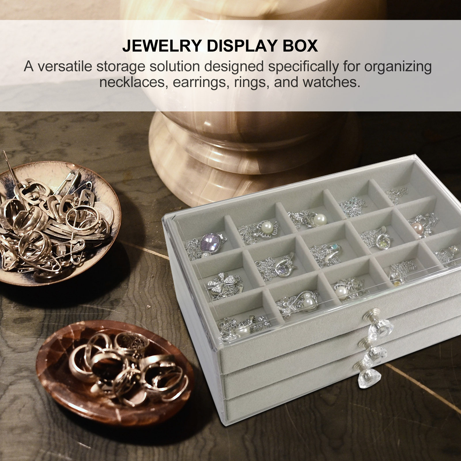 45 Section Jewelry Organizer B - Jewelry Desk Setup recension och pris