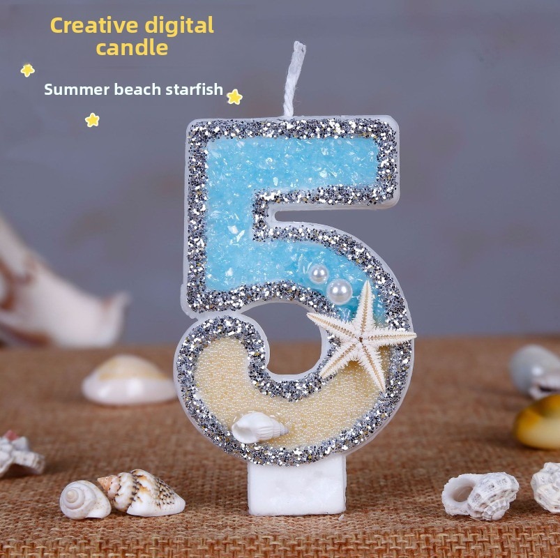 Beach Starfish Number Birthday - Desk Setup Kids recension och pris