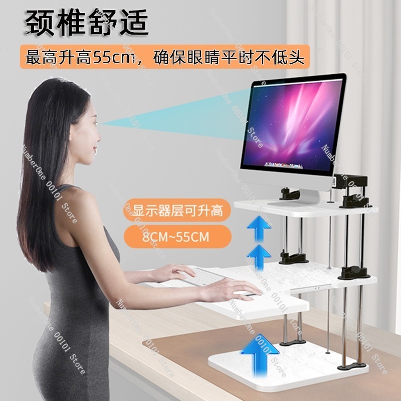 Height-Adjustable Standing Des - Desk Setup Monitor And Laptop recension och pris