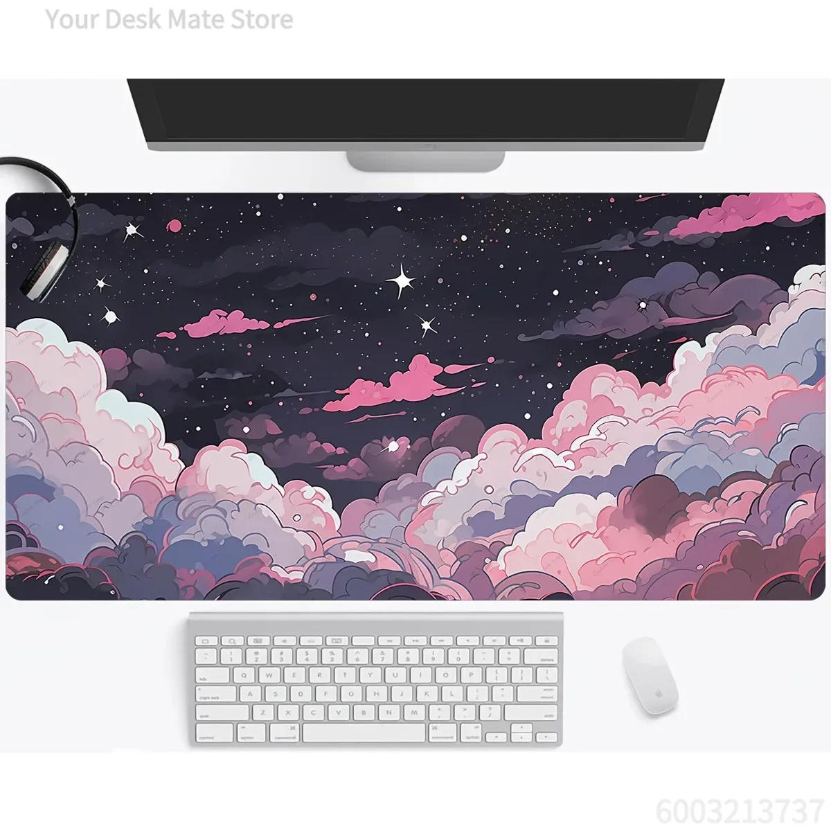 Cute Pink Purple Anime Rubber  - Desk Setup With Laptop recension och pris