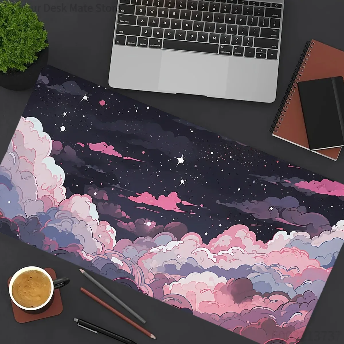 Cute Pink Purple Anime Rubber  - Desk Setup With Laptop recension och pris