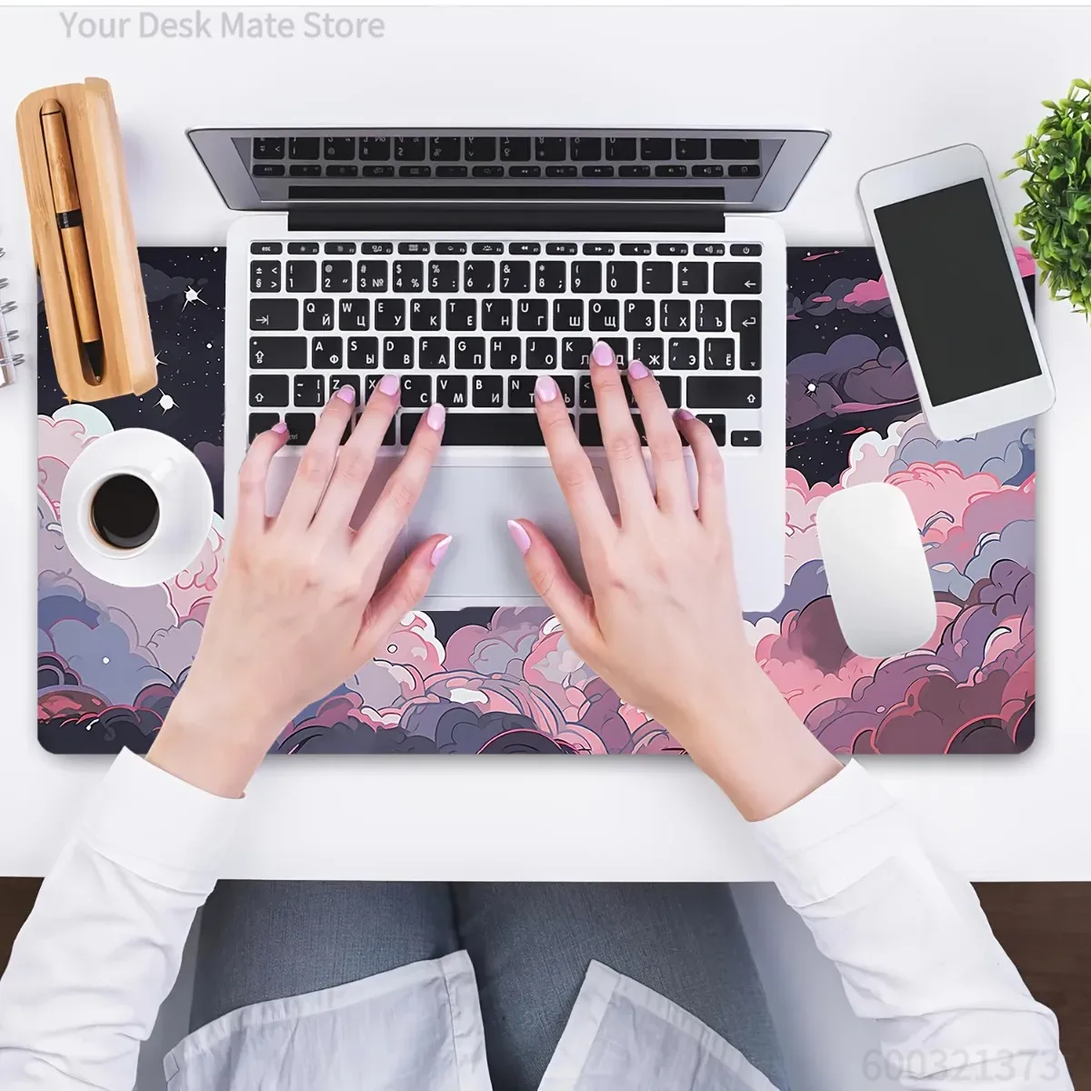 Cute Pink Purple Anime Rubber  - Desk Setup With Laptop recension och pris