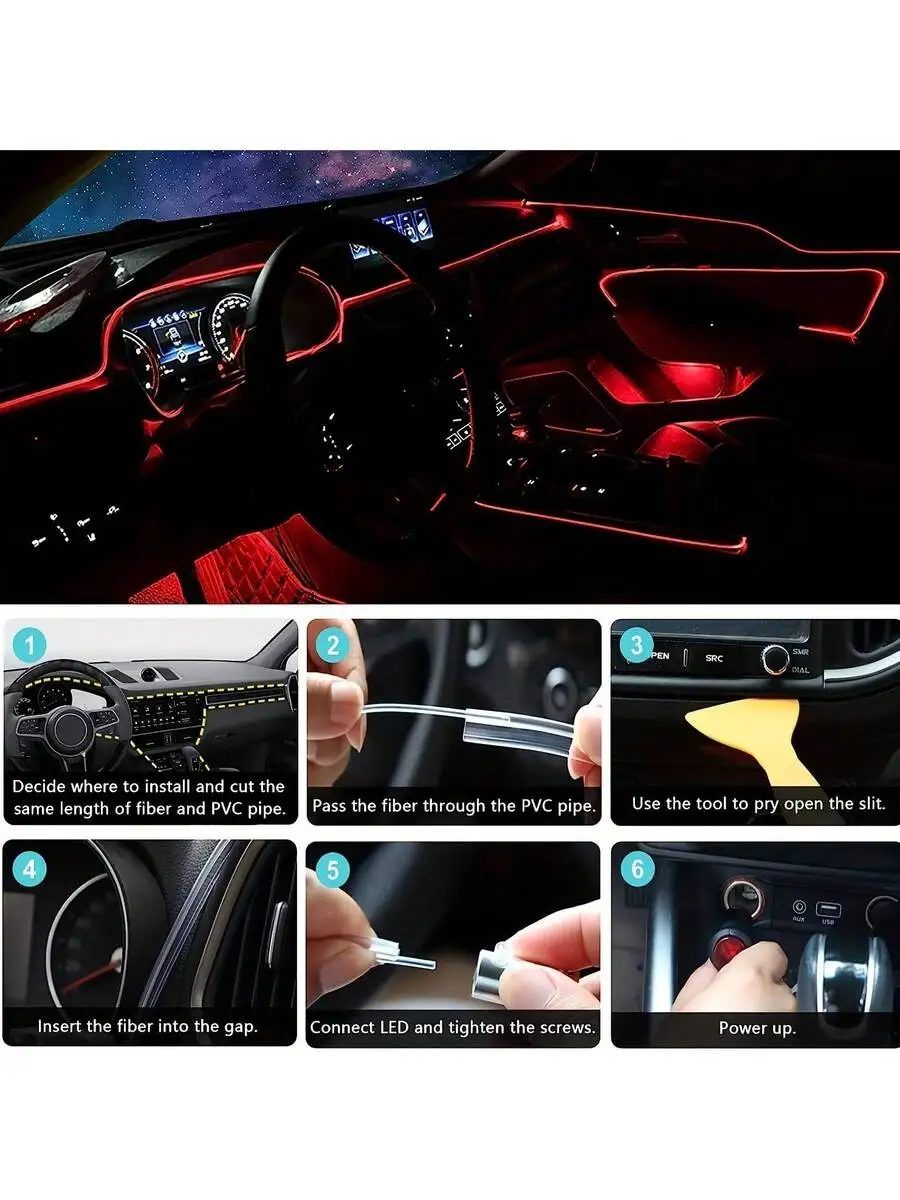 Car Interior Lights, USB Car L - Ambient Light Bar Usb recension och pris