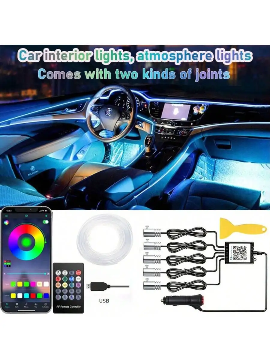 Car Interior Lights, USB Car L - Ambient Light Bar Usb recension och pris