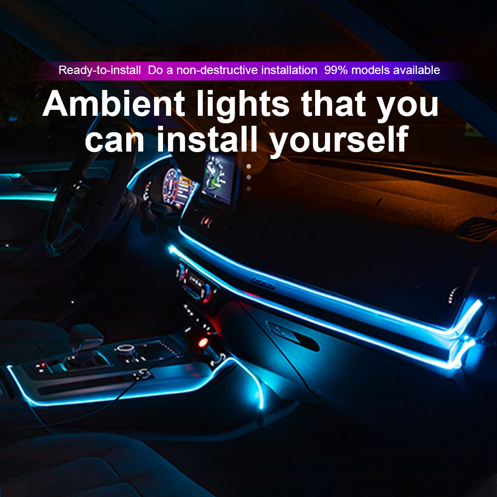 1/2/3/4/5M Rgb Neon Car Interi - Ambient Light Bar Usb recension och pris