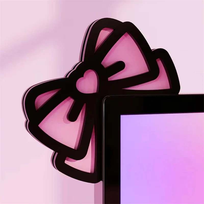Kawaii Pink Acrylic Bow Monito - Desk Setup Gaming recension och pris
