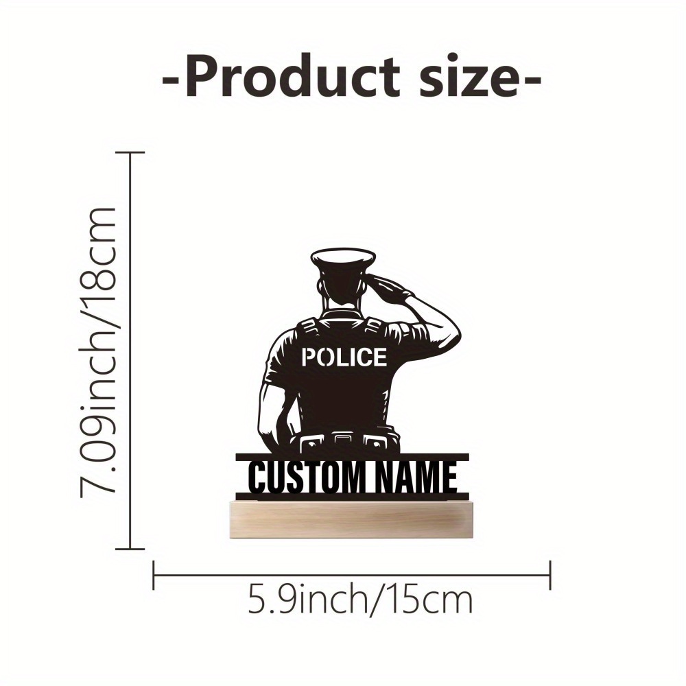 Personalized Metal Police Badg - Desk Setup Modern recension och pris