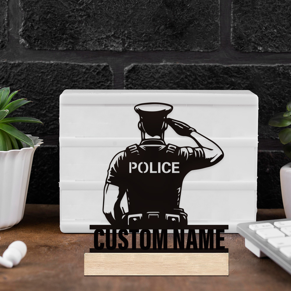 Personalized Metal Police Badg - Desk Setup Modern recension och pris
