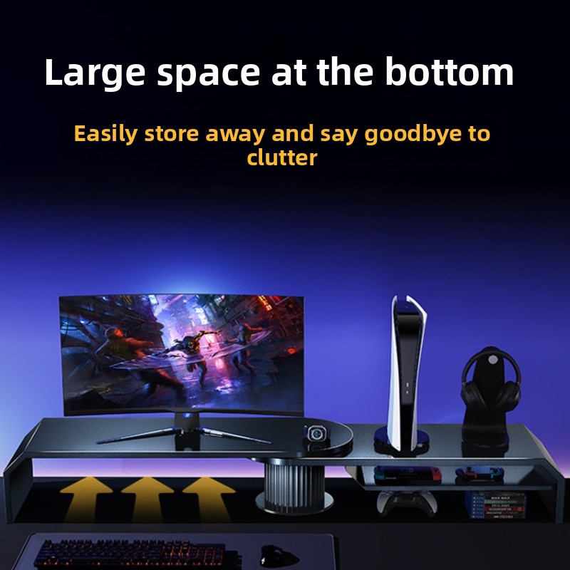 Gaming Dual Monitor Stand Offi - Desk Setup Monitor And Laptop recension och pris