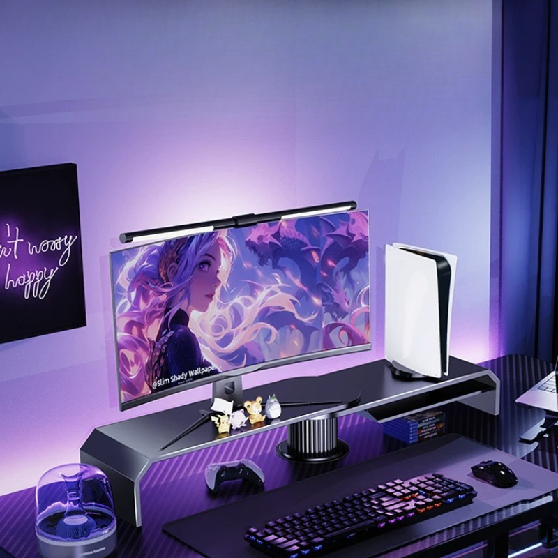 Gaming Dual Monitor Stand Offi - Desk Setup Monitor And Laptop recension och pris