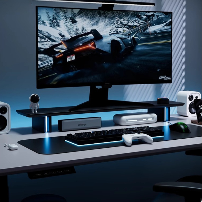 RGB Monitor Stand Ergonomic Co - Desk Setup Monitor And Laptop recension och pris