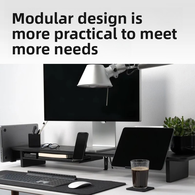 Solid Wood Monitor Riser Stand - Desk Room Setup recension och pris