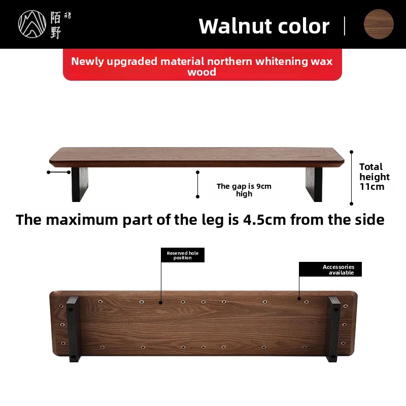 Solid Wood Monitor Riser Stand - Desk Room Setup recension och pris