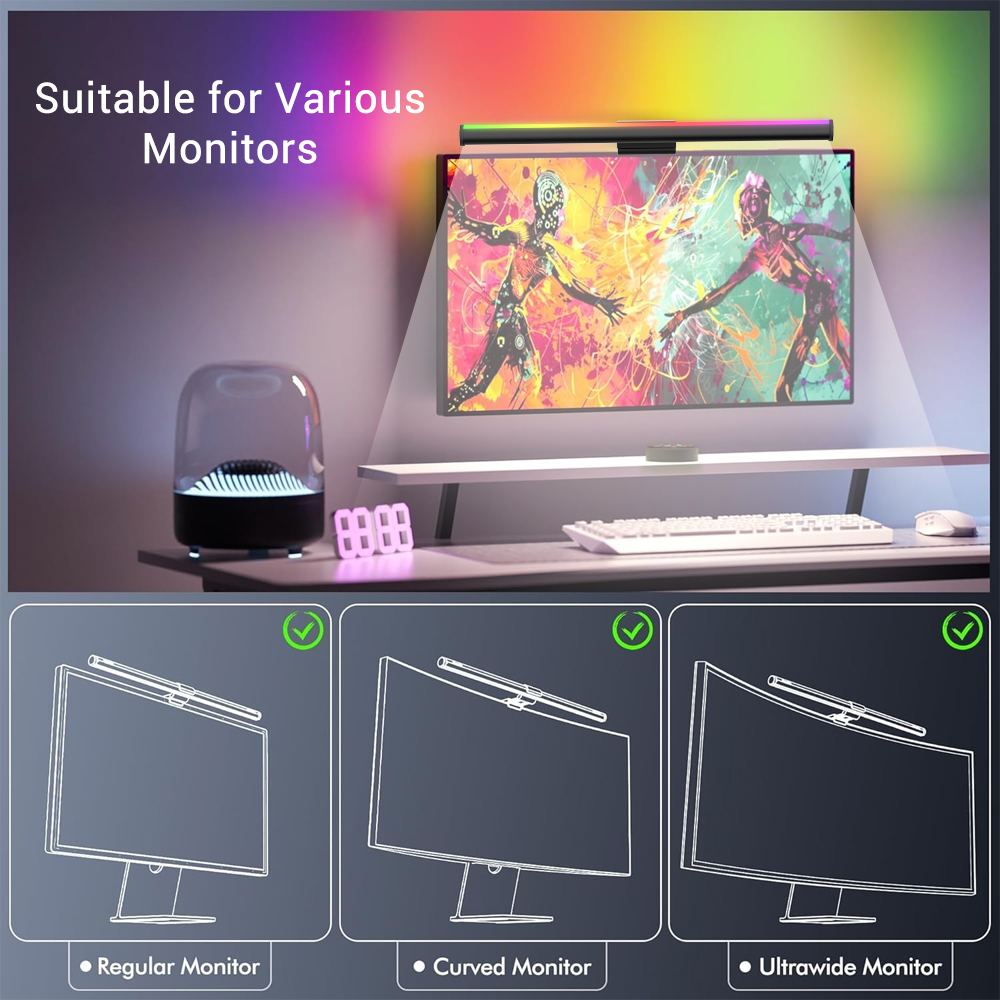 Wifi Lightbar Monitor Light Ba - Desk Setup Gaming recension och pris