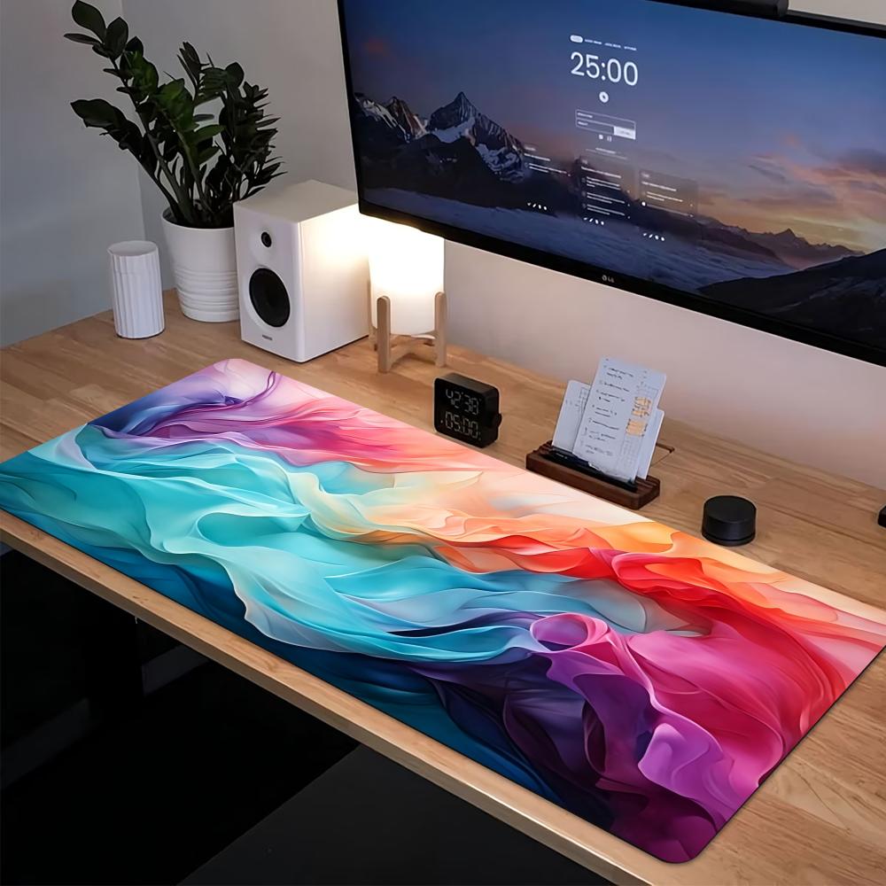 Vibrant Color Smoke Ink Swirl  - Desk Setup With Laptop recension och pris