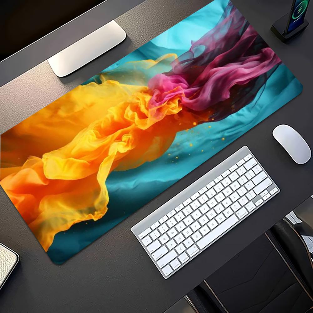Vibrant Color Smoke Ink Swirl  - Desk Setup With Laptop recension och pris