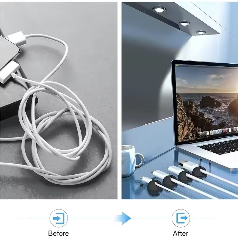 5/50Pcs Desktop Wall Cable Cli - Desk Setup Organization recension och pris