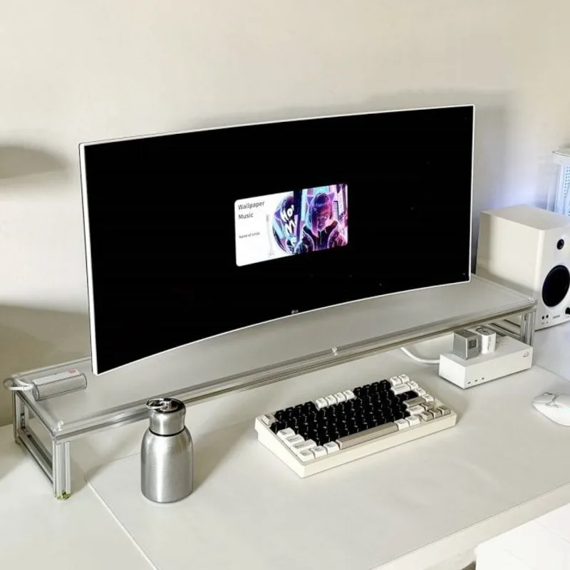 Aluminum Monitor Stand Acrylic - Desk Setup Monitor And Laptop recension och pris