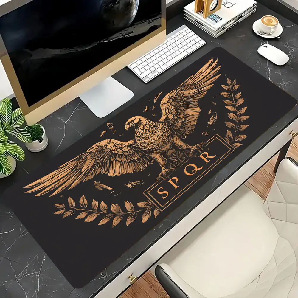 Golden Brown Black Desk Mat De - Desk Room Setup recension och pris
