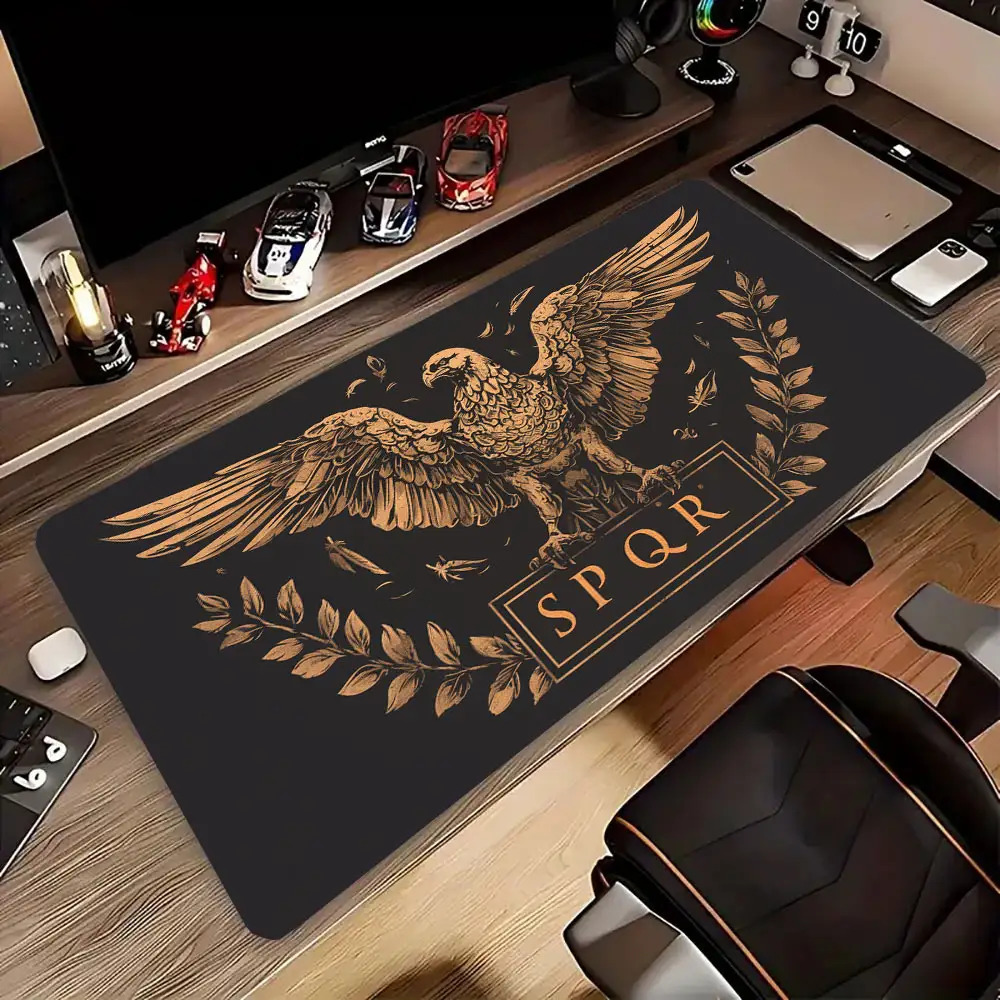 Golden Brown Black Desk Mat De - Desk Room Setup recension och pris