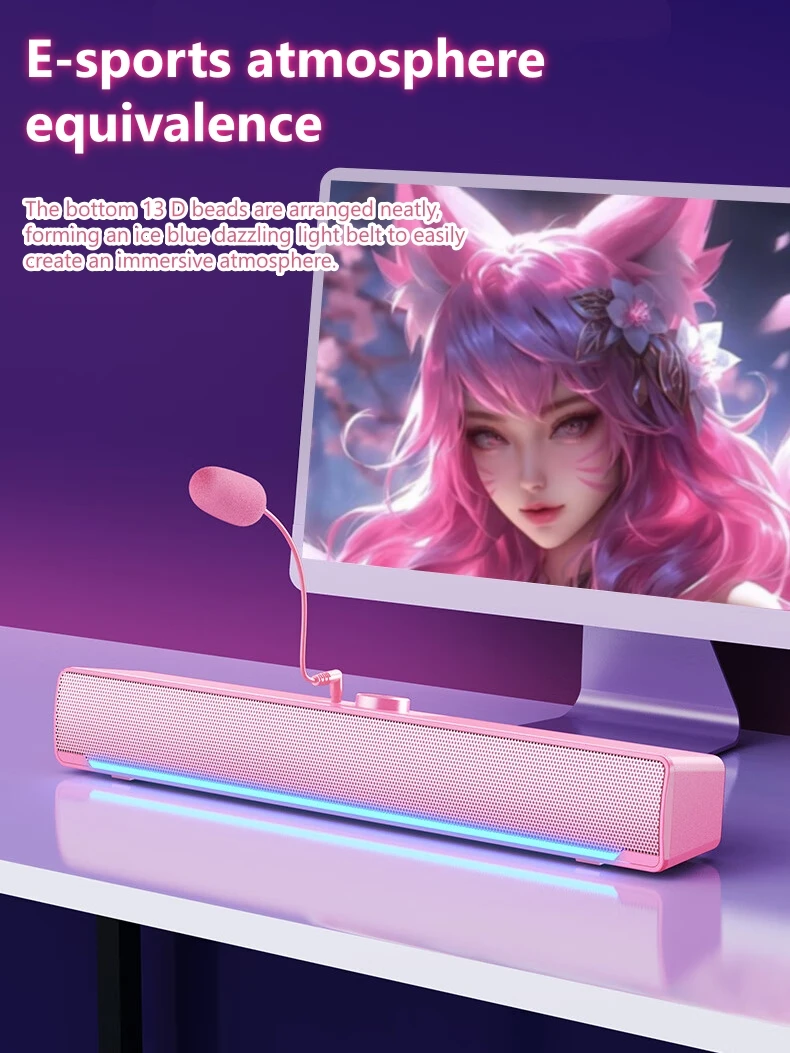 SADA V-196 Gaming Sound Bar Sp - Ambient Light Bar Usb recension och pris