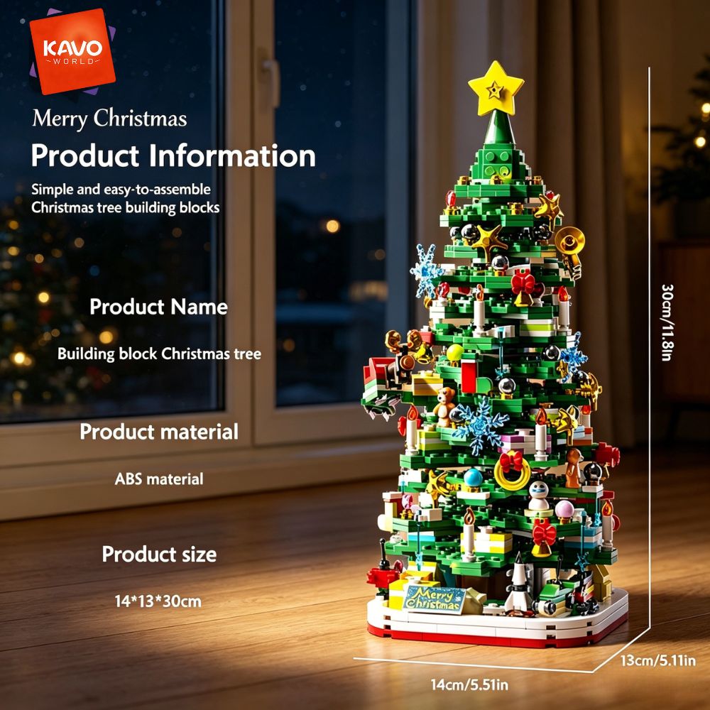 KAVOWORLD 1024pcs Christmas Tr - Desk Setup Needs recension och pris