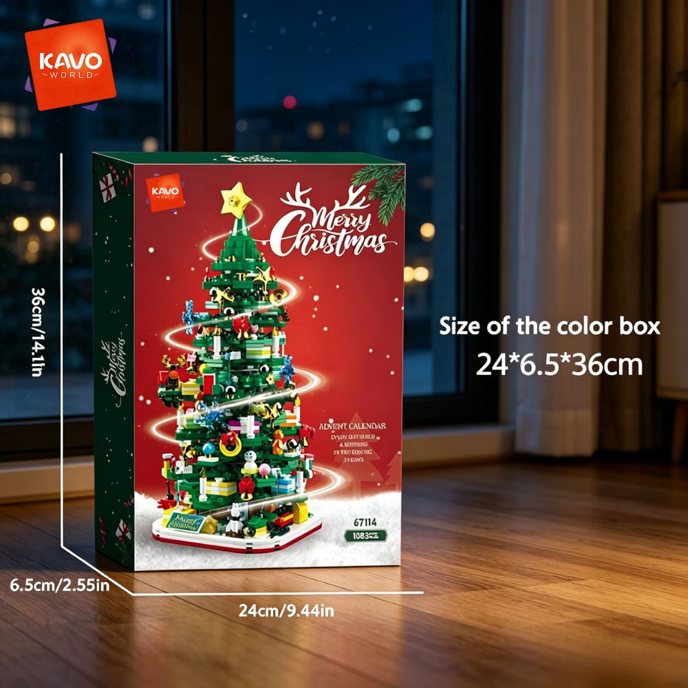 KAVOWORLD 1024pcs Christmas Tr - Desk Setup Needs recension och pris