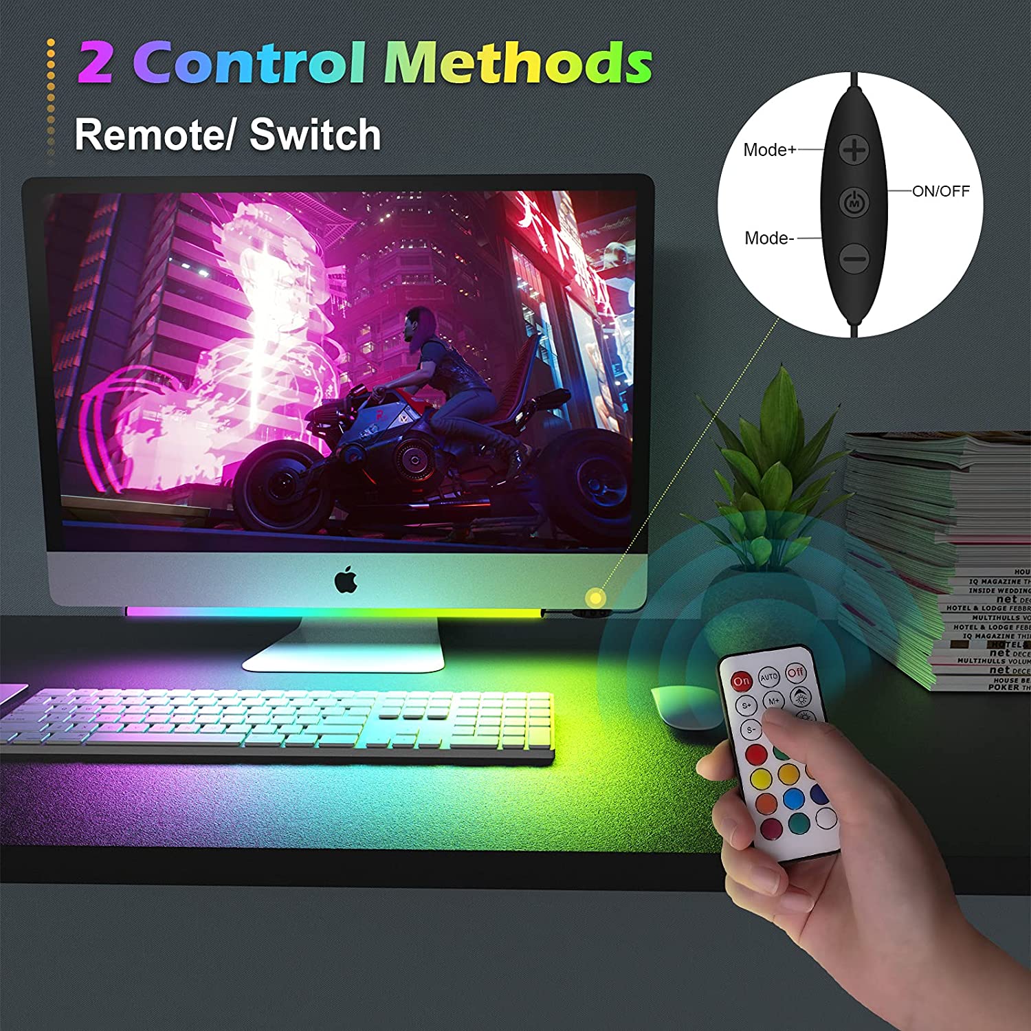 Under Monitor Light Bar RGB Dr - Desk Room Setup recension och pris