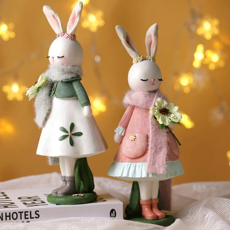 Spring Floral Rabbit Resin Orn - Desk Setup Kids recension och pris